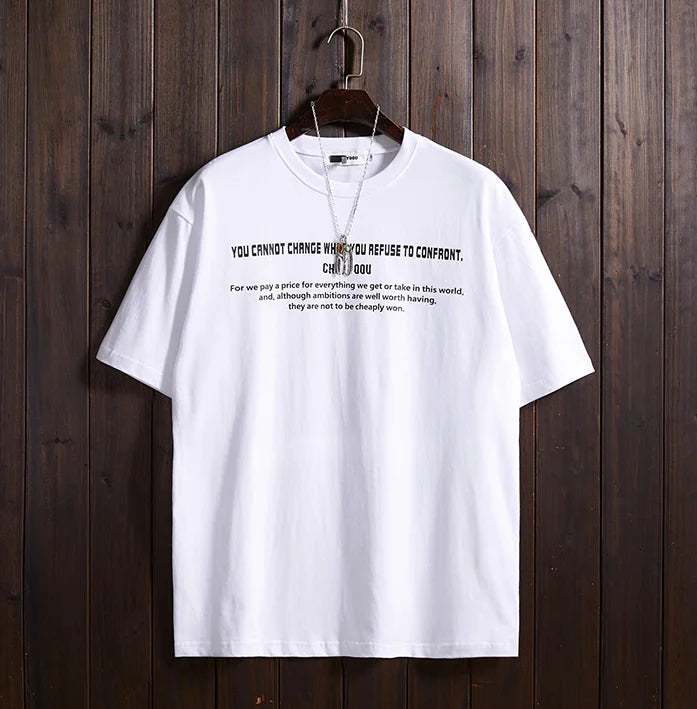 Trendy Hip-Hop Short Sleeve T-Shirt for Men (Pump Cover)