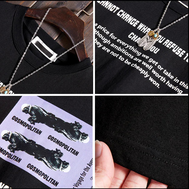 Trendy Hip-Hop Short Sleeve T-Shirt for Men (Pump Cover)